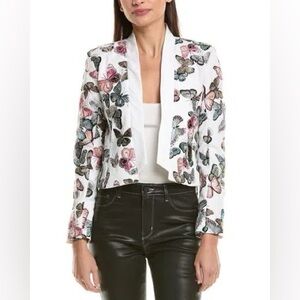 L'AGENCE Ace Butterfly Embroidered Jacket Size 2